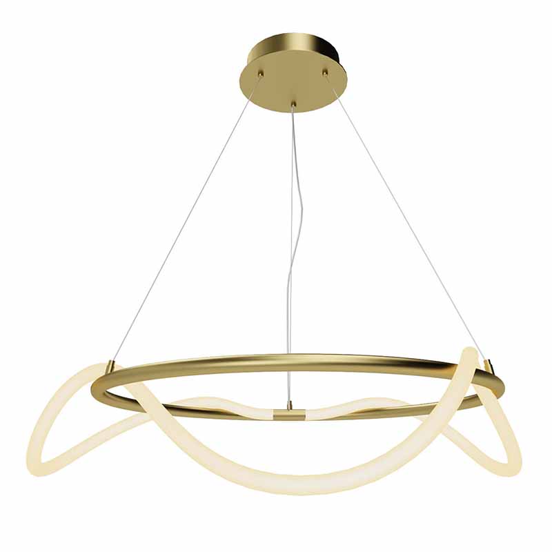 Люстра Luke Lampco Tracer Chandelier Gold 60 Белый матовое золото в Новосибирске | Loft Concept 