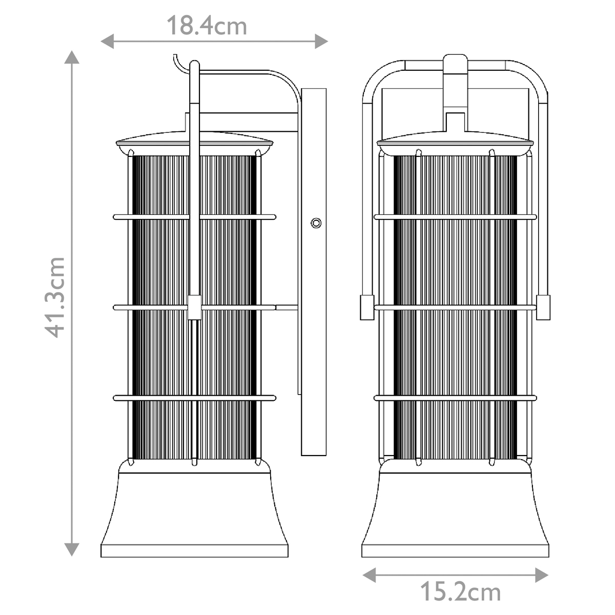 Настенный фонарь цилиндрической формы с рифленым стеклом в золотом каркасе на черном прямоугольном основании Eurofase в Новосибирске
