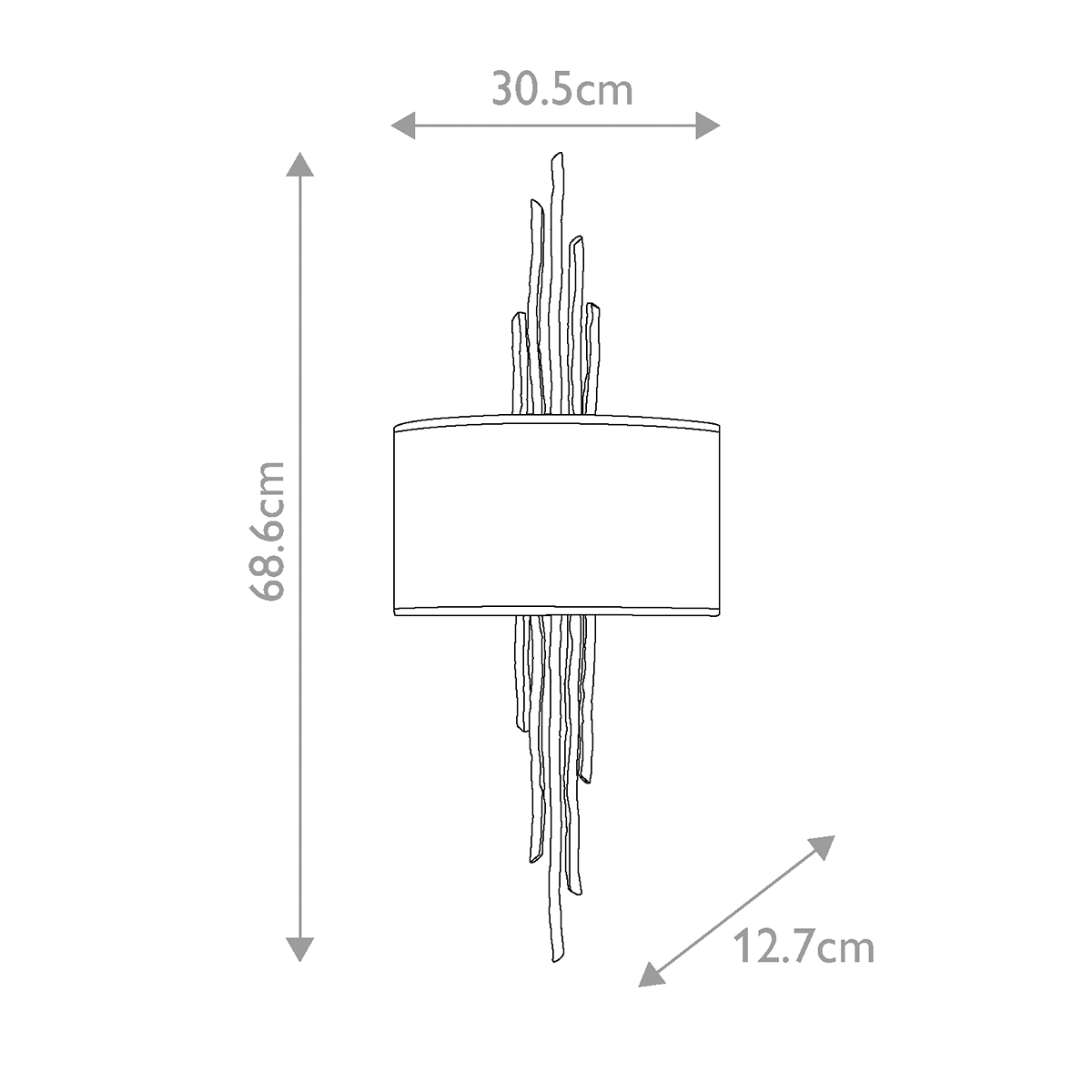 Бра с белым абажуром и элементами в виде натуральных веток Hinkley в Новосибирске