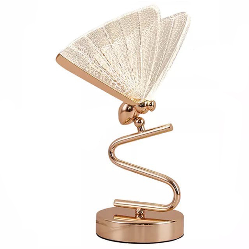 Ночник с Бабочкой Butterfly Table Lamp A Прозрачный Глянцевое золото в Новосибирске | Loft Concept 