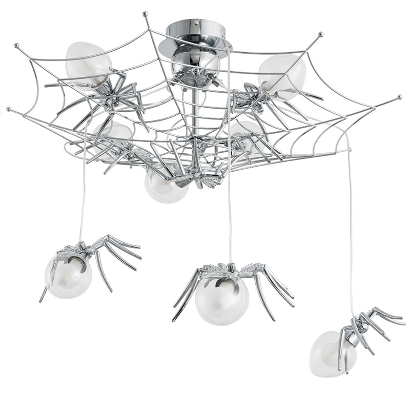 Потолочный светильник Паук Spiders lamp 8 Серебряный в Новосибирске | Loft Concept 