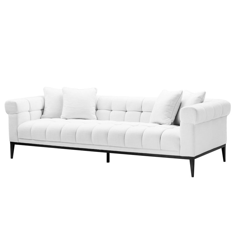 Диван Eichholtz Sofa Aurelio white Белый Черный в Новосибирске | Loft Concept 