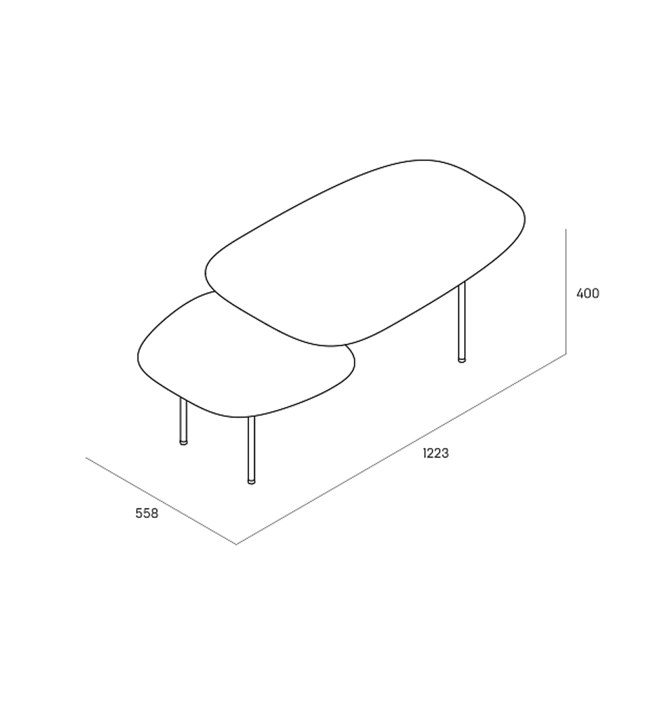 Step журнальный столик из натурального дуба и металла в Новосибирске