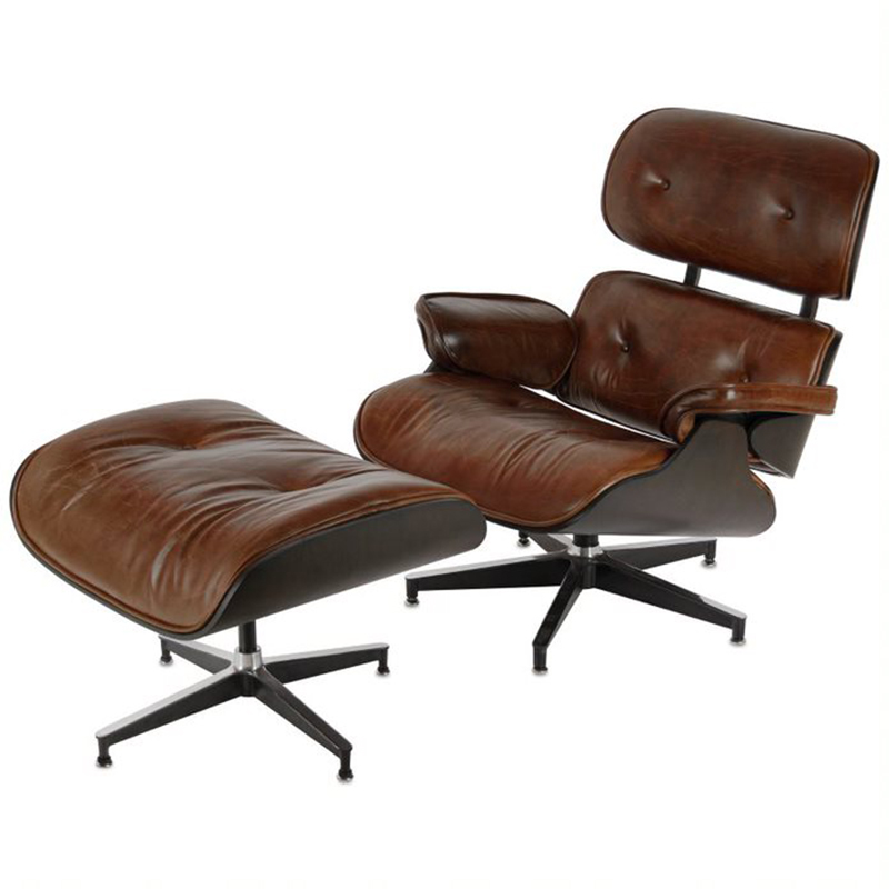 Кресло Eames Lounge Chair & Ottoman brown Коричневый в Новосибирске | Loft Concept 