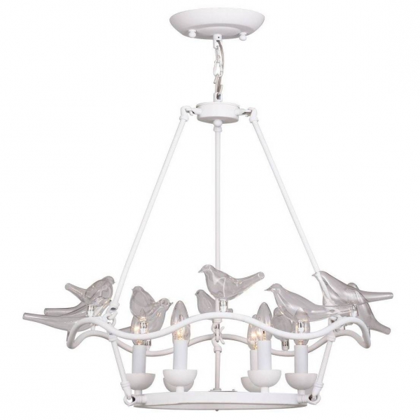 Люстра Dove Chandelier Glass Bird 6 White Белый в Новосибирске | Loft Concept 