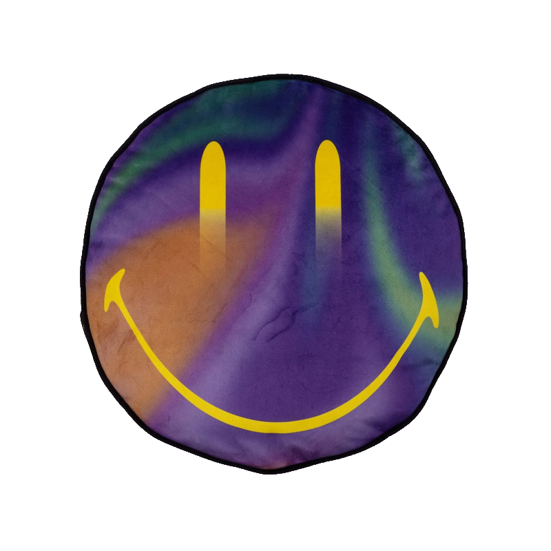 Подушка Gradient Cushion Smiley Желтый Черный Синий в Новосибирске | Loft Concept 