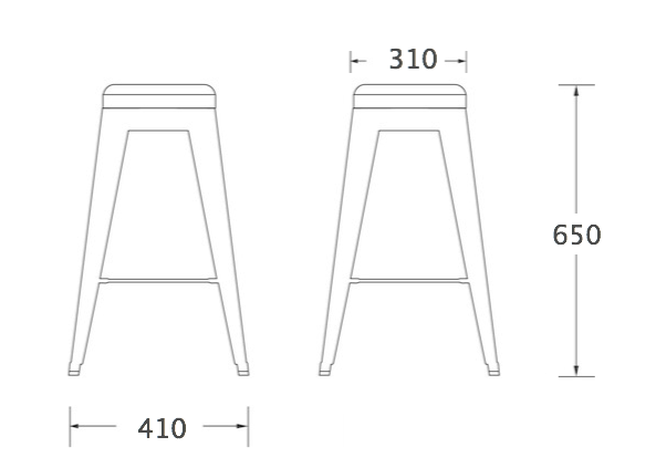 Барный стул Tolix Bar Stool 65 в Новосибирске