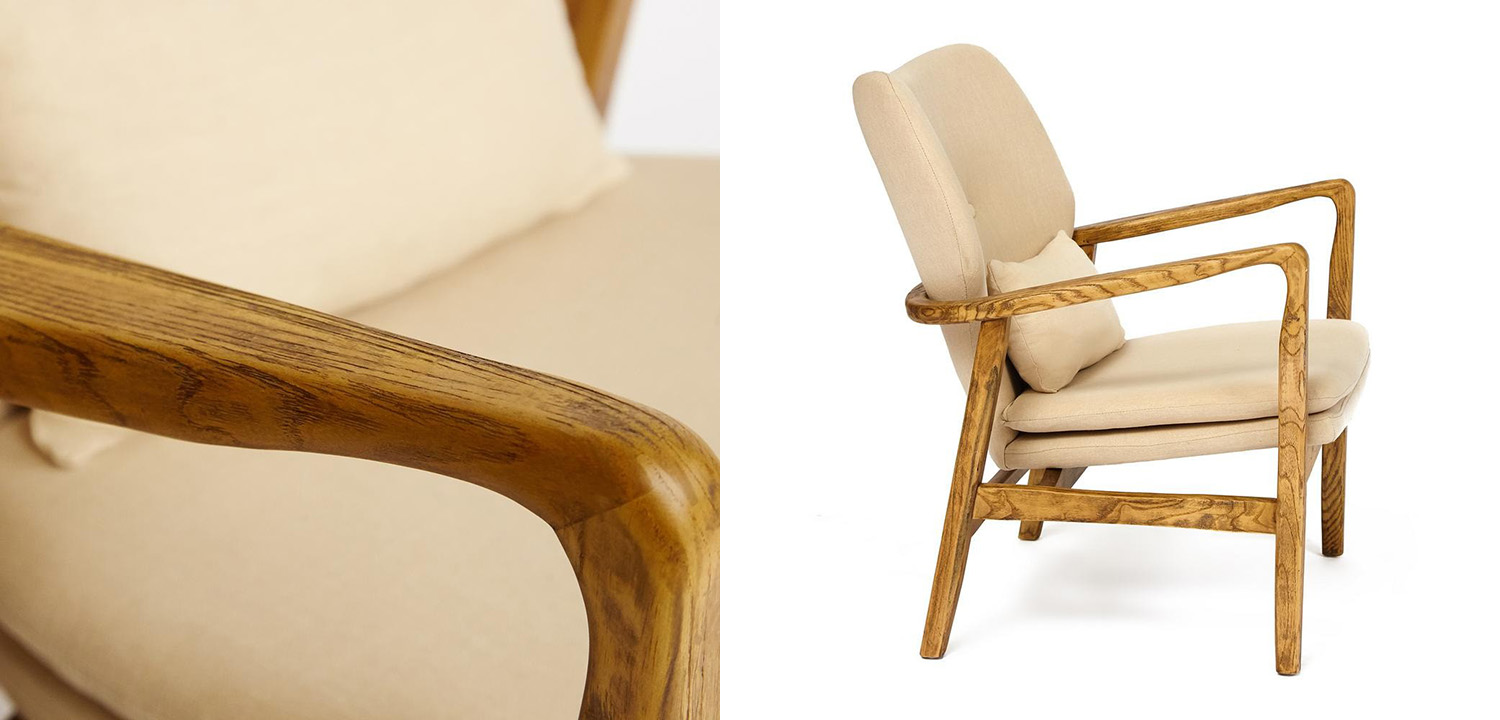 Кресло Makeshift armchair beige - фото №1