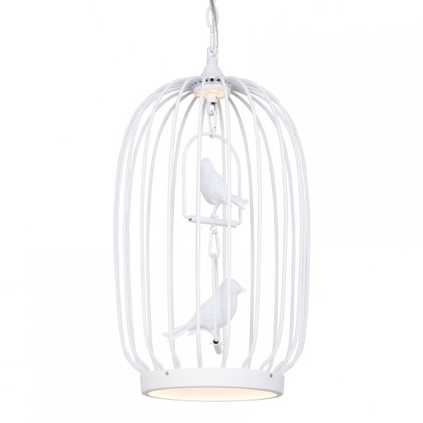 Люстра Birdcage Chandelier Two White Белый в Новосибирске | Loft Concept 