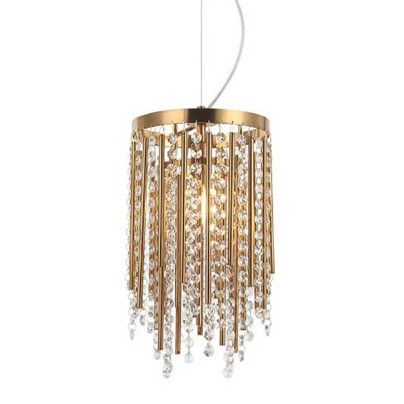 Подвесной светильник Crystal Wind Chimes Bronze Hanging Lamp Бронза Прозрачный в Новосибирске | Loft Concept 