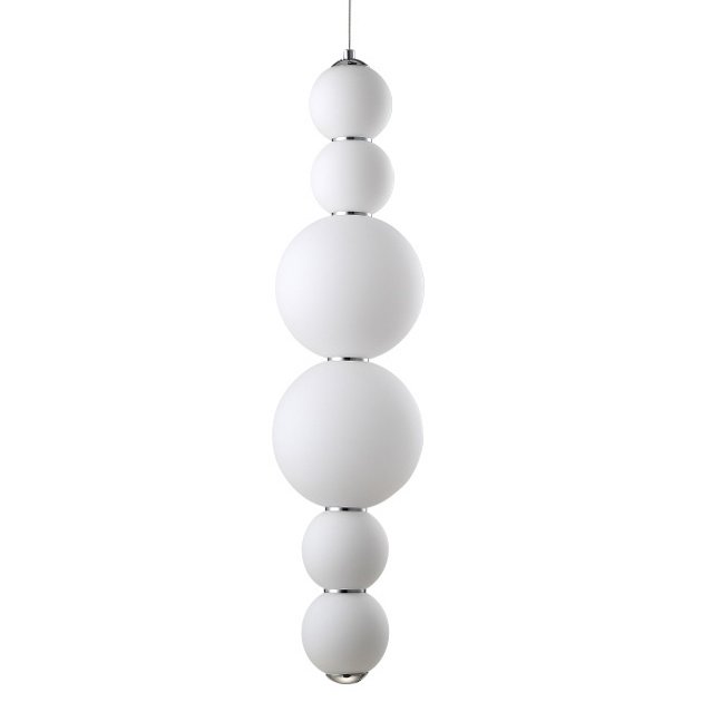 Люстра PEARLS Suspension Pendant Lamp C Белый Хром в Новосибирске | Loft Concept 