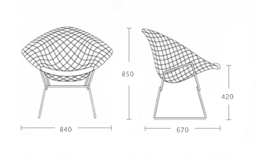 Кресло Bertoia Diamond Chair в Новосибирске