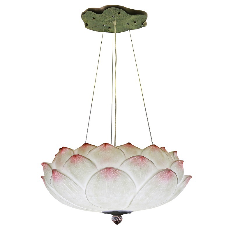 Люстра Pink Lotus Chandelier Белый Розовый пастельный в Новосибирске | Loft Concept 