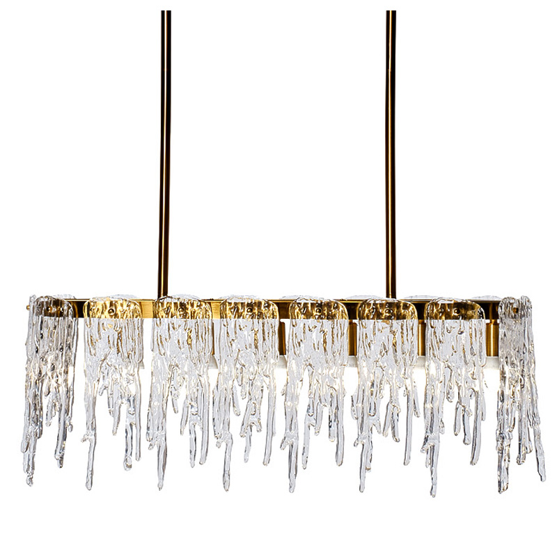 Люстра Cold Heart Line Gold Chandelier Золотой в Новосибирске | Loft Concept 