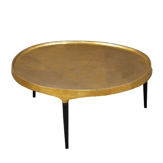 Кофейный стол Brass Stains Table Латунь Черный в Новосибирске | Loft Concept 