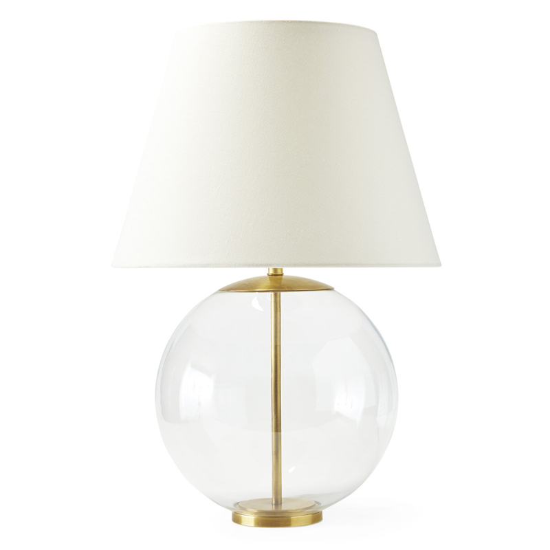 Настольная лампа Emory Table Lamp Gold Золотой Прозрачный (Transparent) Белый в Новосибирске | Loft Concept 