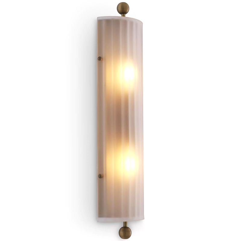 Бра Eichholtz Wall Lamp Juno Белое матовое стекло Латунь в Новосибирске | Loft Concept 