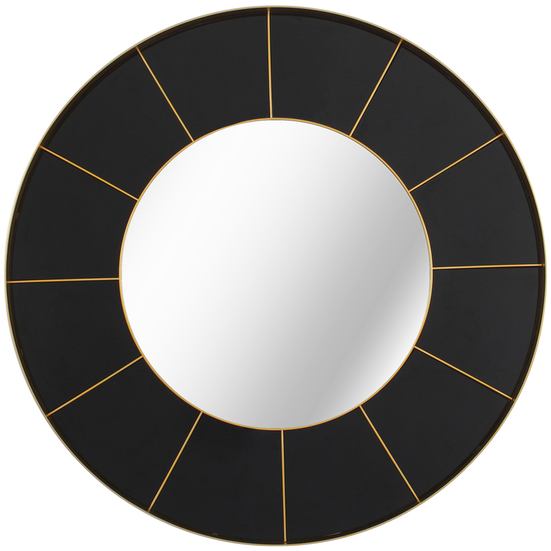 Зеркало Sectors Circle Mirror black  в Новосибирске | Loft Concept 