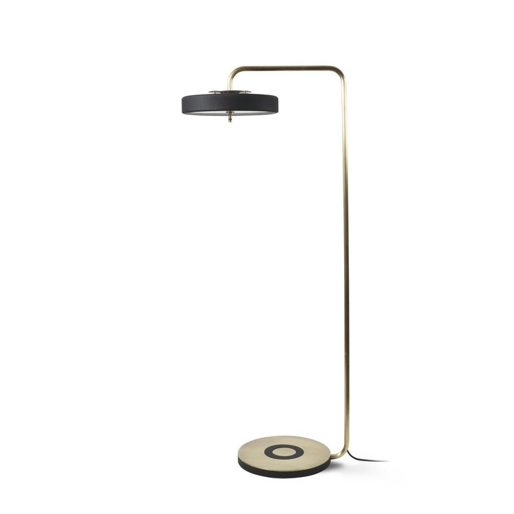 Торшер Bert Frank REVOLVE FLOOR LAMP Золотой Черный в Новосибирске | Loft Concept 