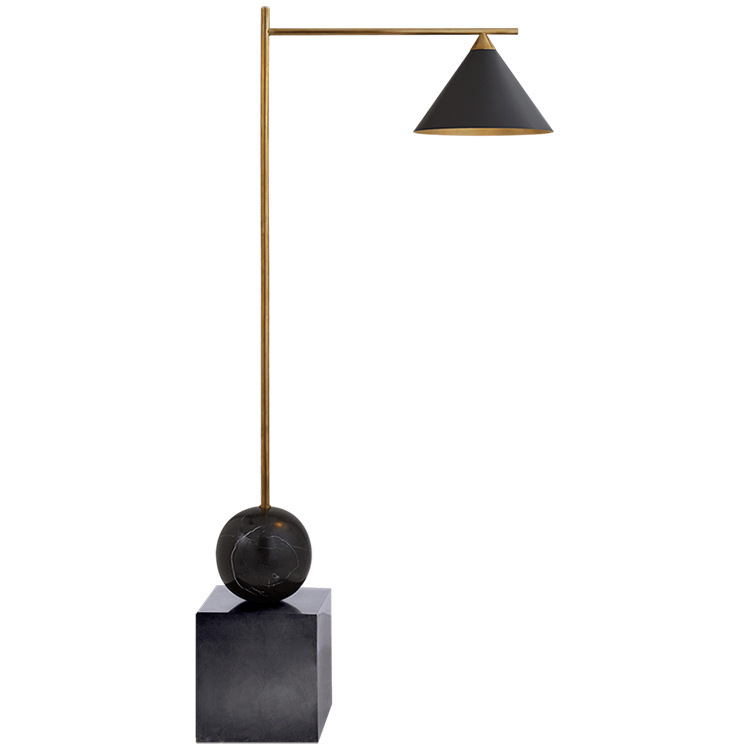 Торшер CLEO FLOOR LAMP Black Черный Латунь в Новосибирске | Loft Concept 