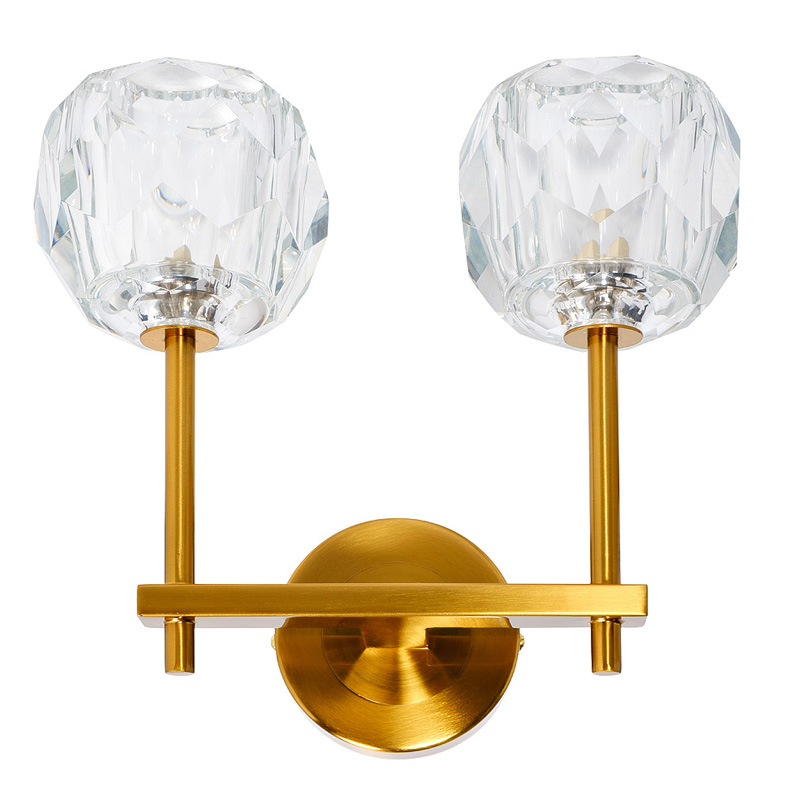 Бра RH Boule de Cristal Double Wall Lamp Gold матовое золото в Новосибирске | Loft Concept 