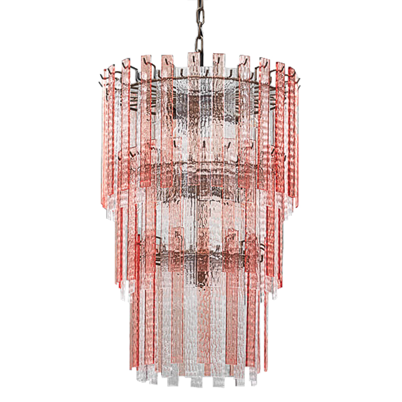 Люстра Victoire Chandeliers Хром Прозрачный Малиновый (Crimson) в Новосибирске | Loft Concept 