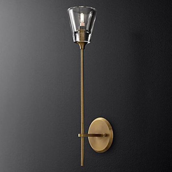 Бра TORCHE DE VERRE wall lamp Латунь Прозрачный (Transparent) в Новосибирске | Loft Concept 