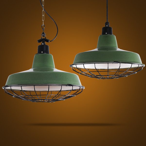 Подвесной светильник Loft Ber Cage Green Pendant Зеленый в Новосибирске | Loft Concept 