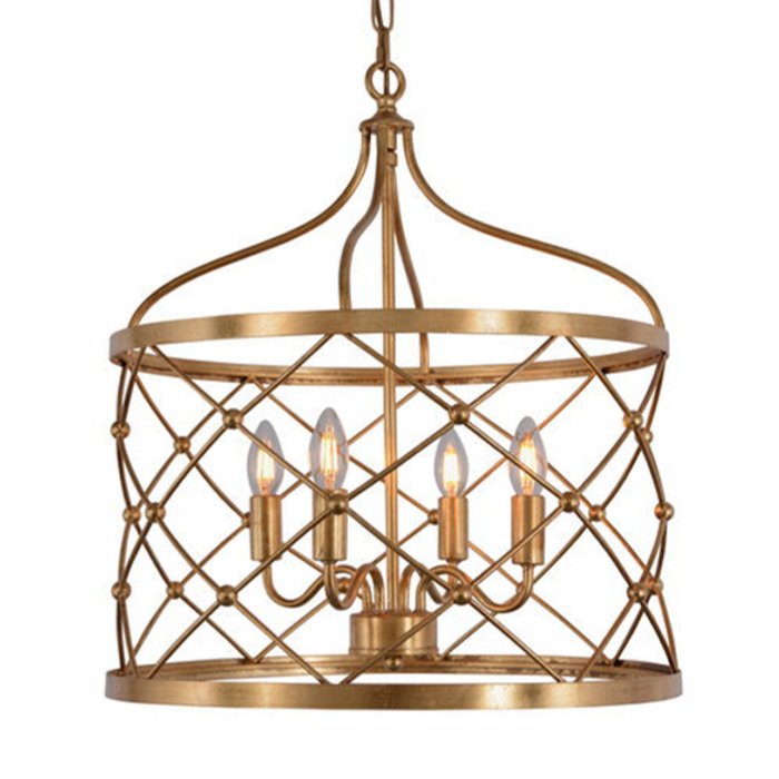 Подвесные светильники Lantern Golden Net L Pendant lamp Золотой в Новосибирске | Loft Concept 