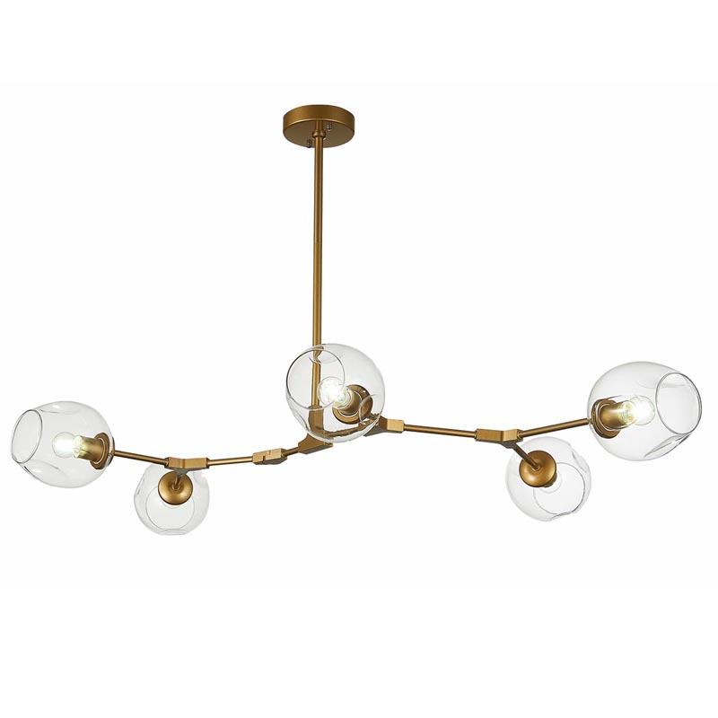 Люстра Branching Bubble Chandelier 5 gold Золотой в Новосибирске | Loft Concept 