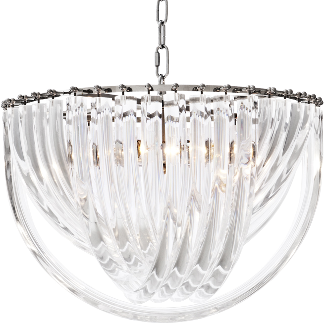 Люстра Chandelier Murano Clear 50 Прозрачный (Transparent) Никель в Новосибирске | Loft Concept 