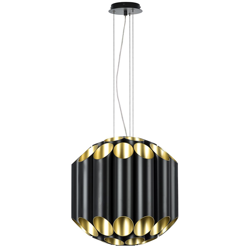 Люстра Garbi Black Pipe Organ Chandelier 44 Черный Золотой в Новосибирске | Loft Concept 