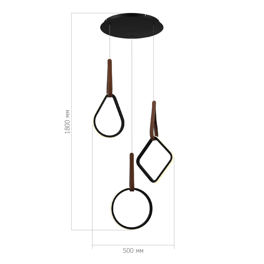 Подвесной светильник с геометрическими источниками света Geometric Architecture of Light в Новосибирске