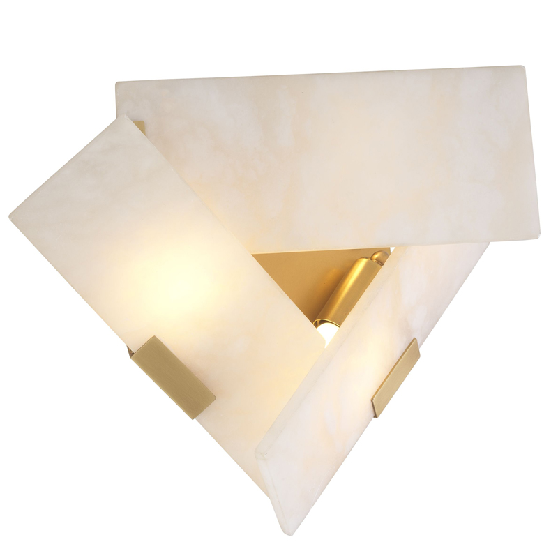 Бра Eichholtz Wall Lamp Bella Bianco Латунь Белый в Новосибирске | Loft Concept 