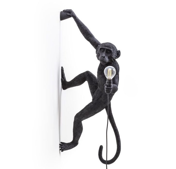 Бра Seletti The Monkey Lamp Hanging Version Right Черный в Новосибирске | Loft Concept 