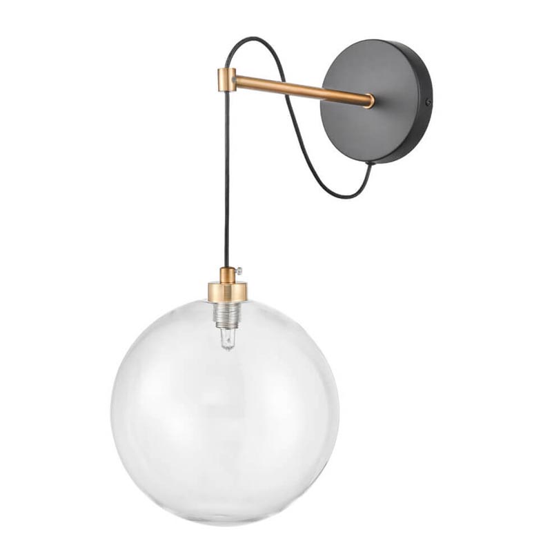 Бра Hanging Ball Sconce Золотой Прозрачный Черный в Новосибирске | Loft Concept 