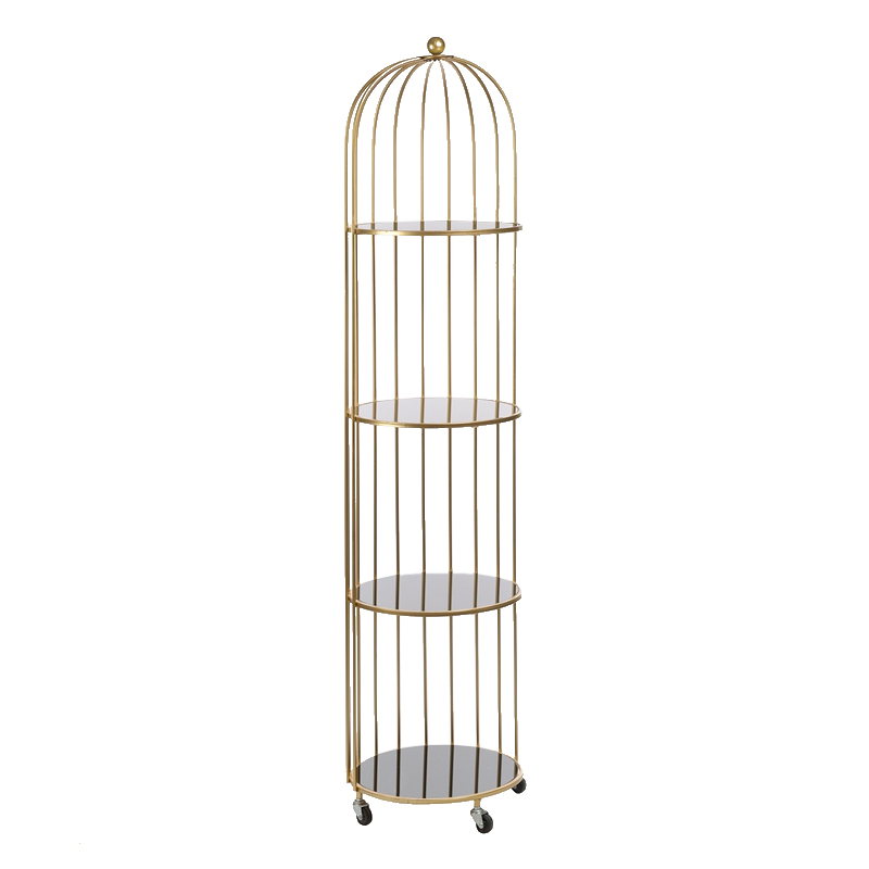 Стеллаж Cage Rack Gold Золотой в Новосибирске | Loft Concept 