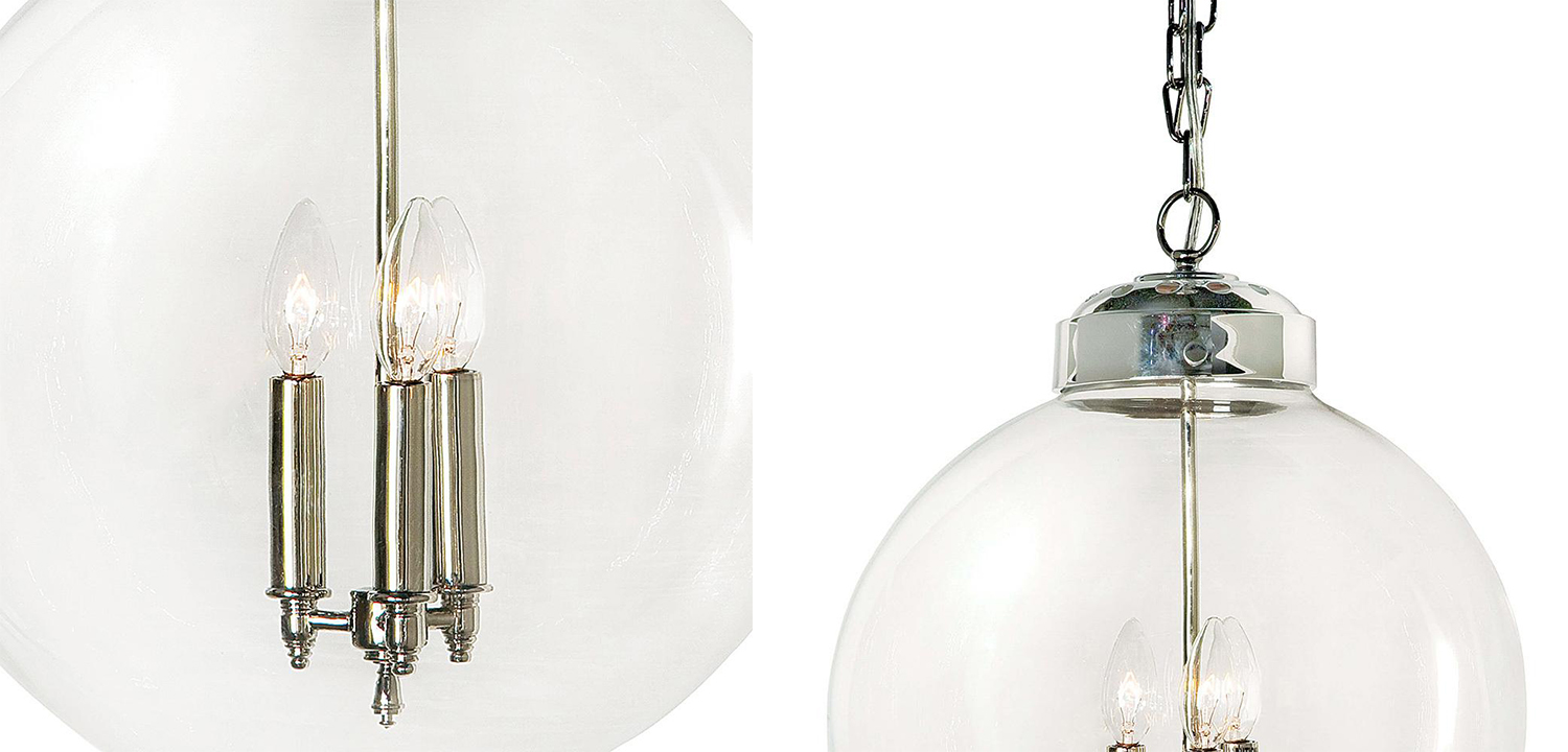 Подвесной светильник Conor Globe Hanging lamp Silver - фото