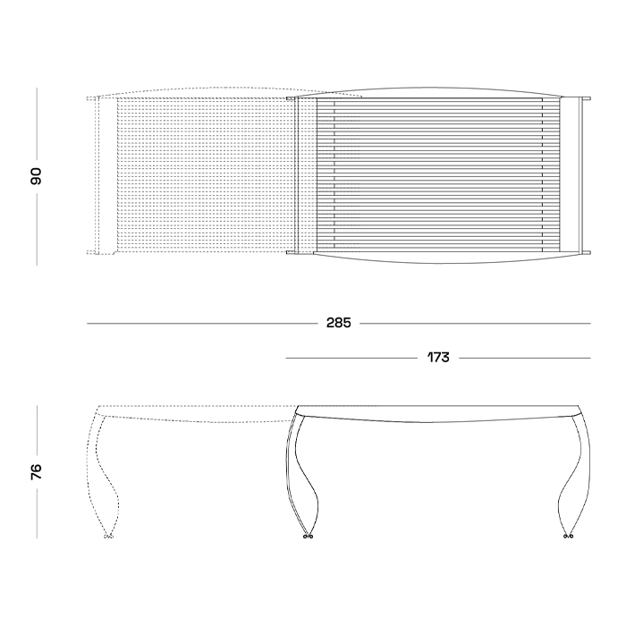 Дизайнерский раздвижной обеденный стол Poltronova Split Dining Table в Новосибирске