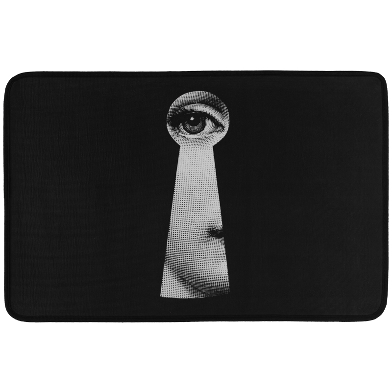 Ковер Keyhole Fornasetti Rug Черно-белый в Новосибирске | Loft Concept 