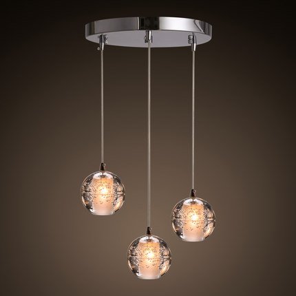 Люстра Bocci 14.3 Three Pendant Led Crystal Glass Ball 3 Прозрачный (Transparent) в Новосибирске | Loft Concept 