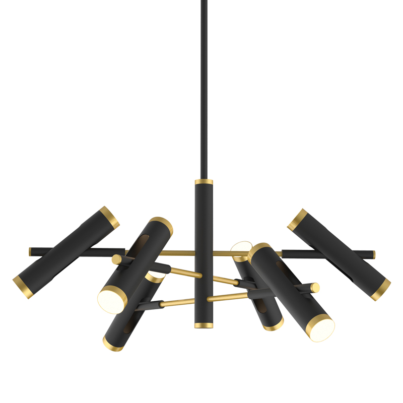 Люстра Rainer Chandelier black Черный Золотой в Новосибирске | Loft Concept 