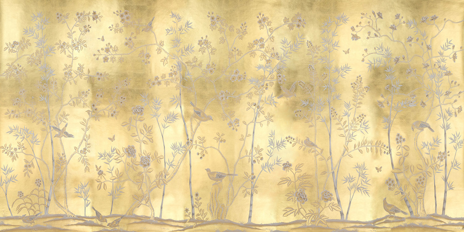 Обои ручная роспись Portobello Deep Rich Gold II - фото