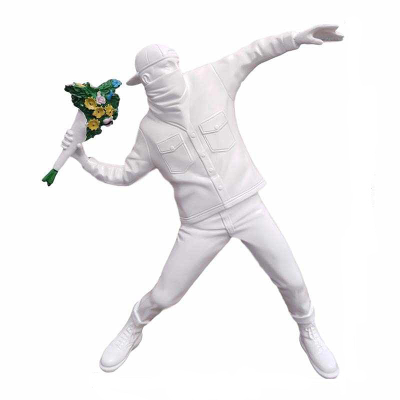 Статуэтка Banksy Flower Thrower White   Белый в Новосибирске | Loft Concept 