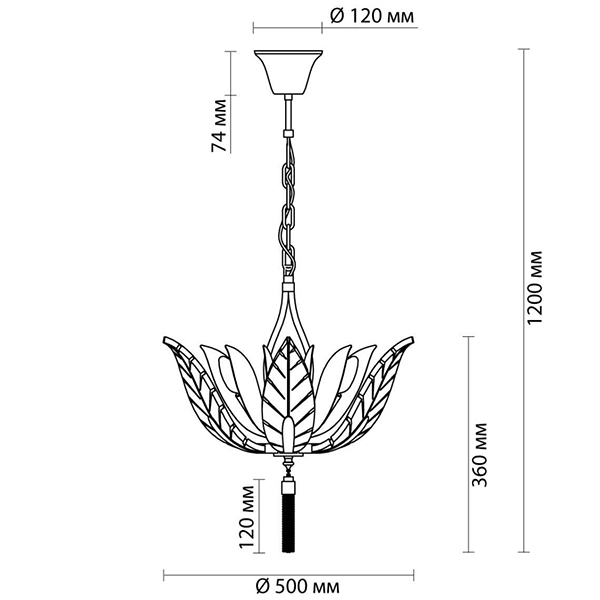 Люстра Glass Petals Chandelier 50 в Новосибирске