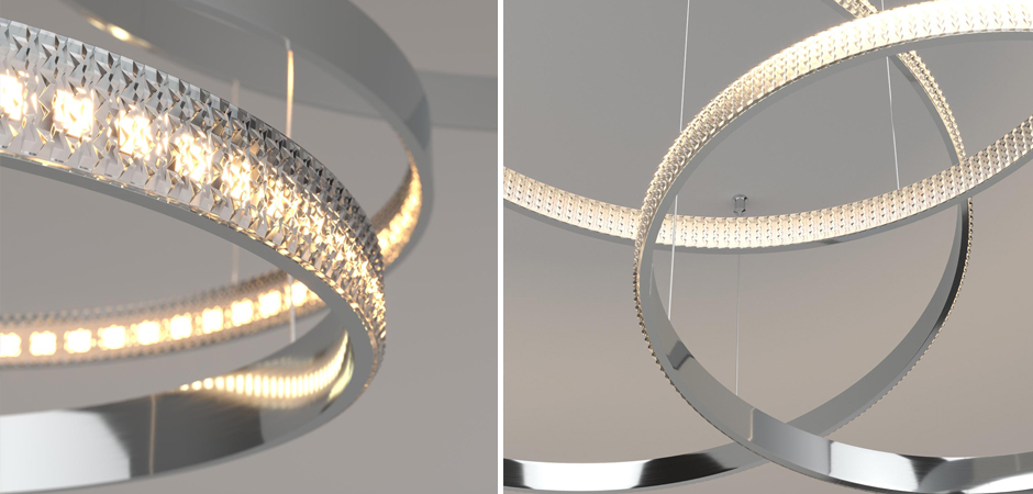 Люстра Композиция из колец ORACLE Mahlu 5 Rings Silver Люстра Композиция из колец ORACLE Mahlu 5 Rings Silver - Loft-Concept в Новосибирске