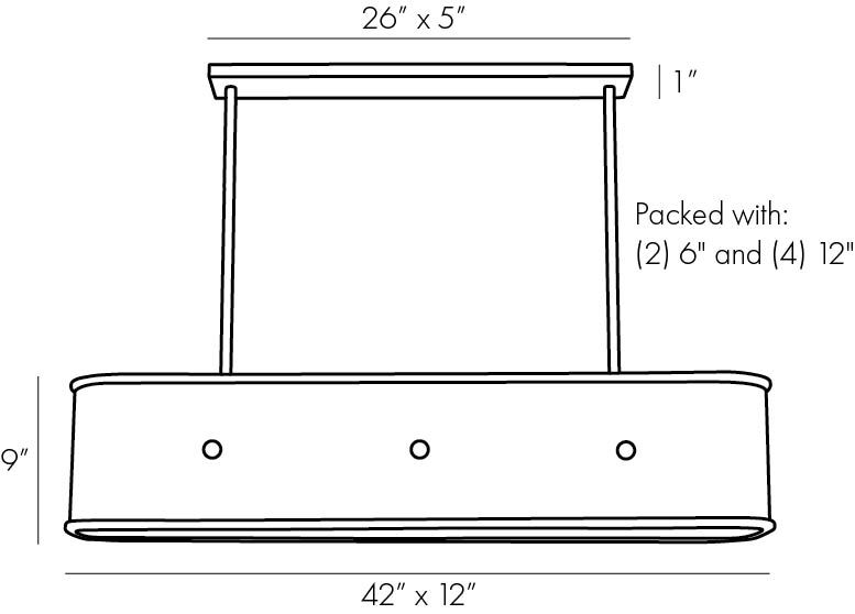 Люстра Arteriors GLENDALE LINEAR CHANDELIER в Новосибирске