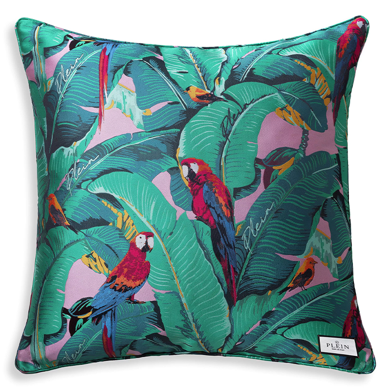 Подушка Philipp Plein Cushion Parrot 70 x 70 Мульти в Новосибирске | Loft Concept 