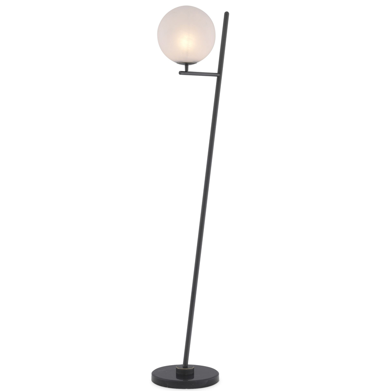 Торшер Eichholtz Floor Lamp Flynn Bronze Темная бронза Белый Черный Мрамор Nero в Новосибирске | Loft Concept 