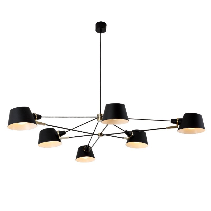 Люстра Brendan Ravenhill  Long Pivot Chandelier Черный в Новосибирске | Loft Concept 